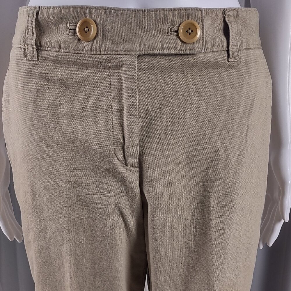 Talbots Womens Petite Tan Cotton Stretch Capris Pants Size 10P - Picture 3 of 11